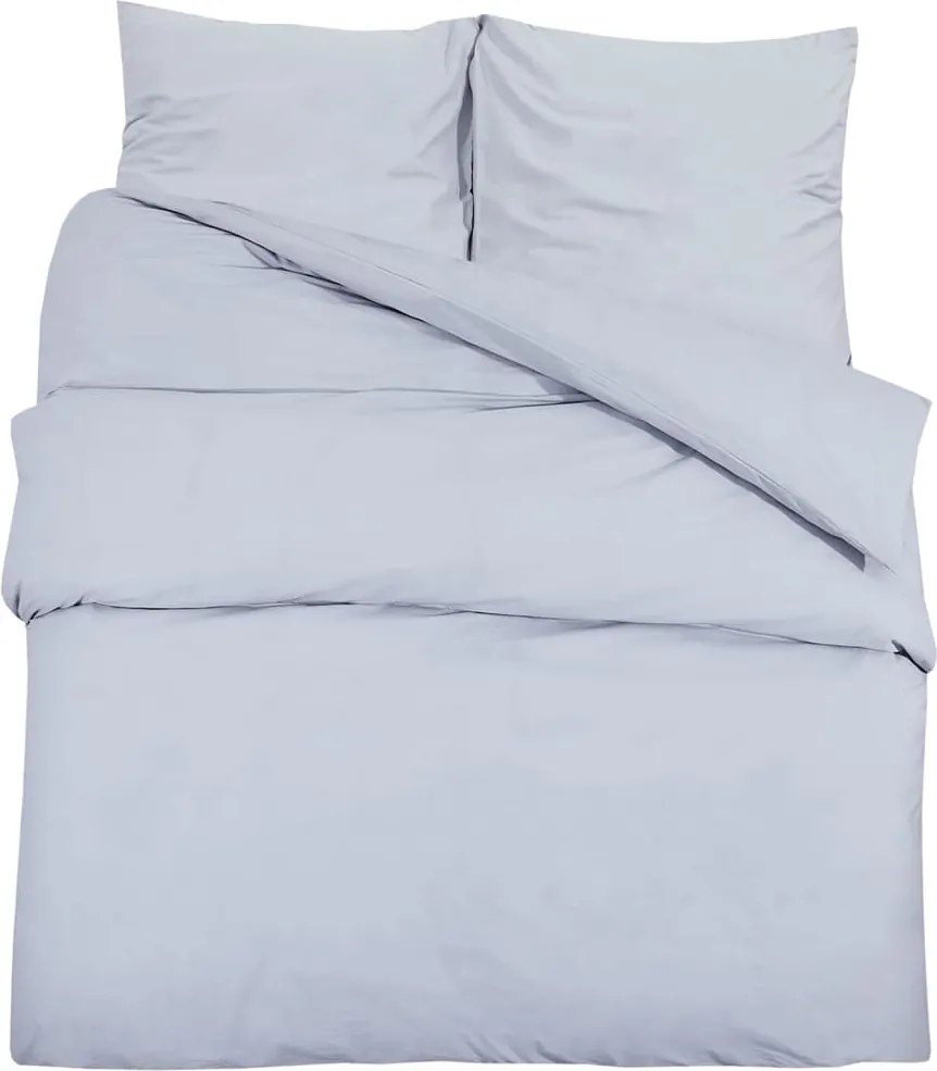vidaXL Set cu husă de pilotă, gri, 260x220 cm, bumbac