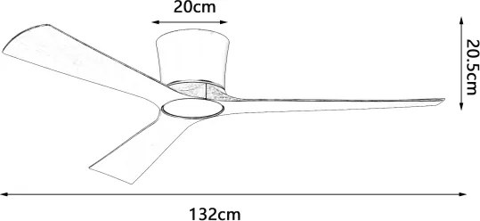 ZEVENTI - Ventilator de tavan LED AUREX LED/24W/230V Wi-Fi Tuya negru/nuc + telecomandă