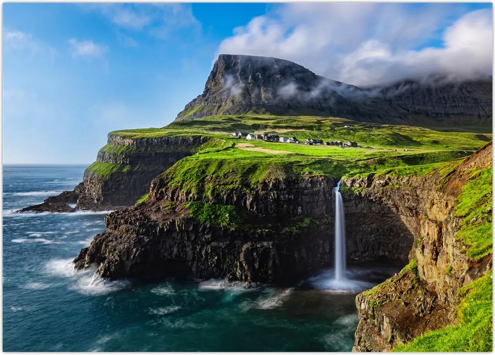 Tablou - Cascada Múlafossur (70x50 cm)