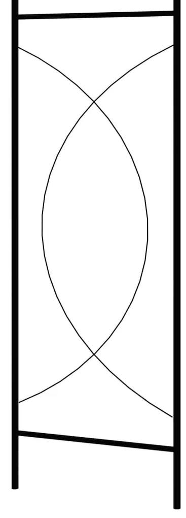 Arcada de gradina, negru, 150 x 34 x 240 cm, fier