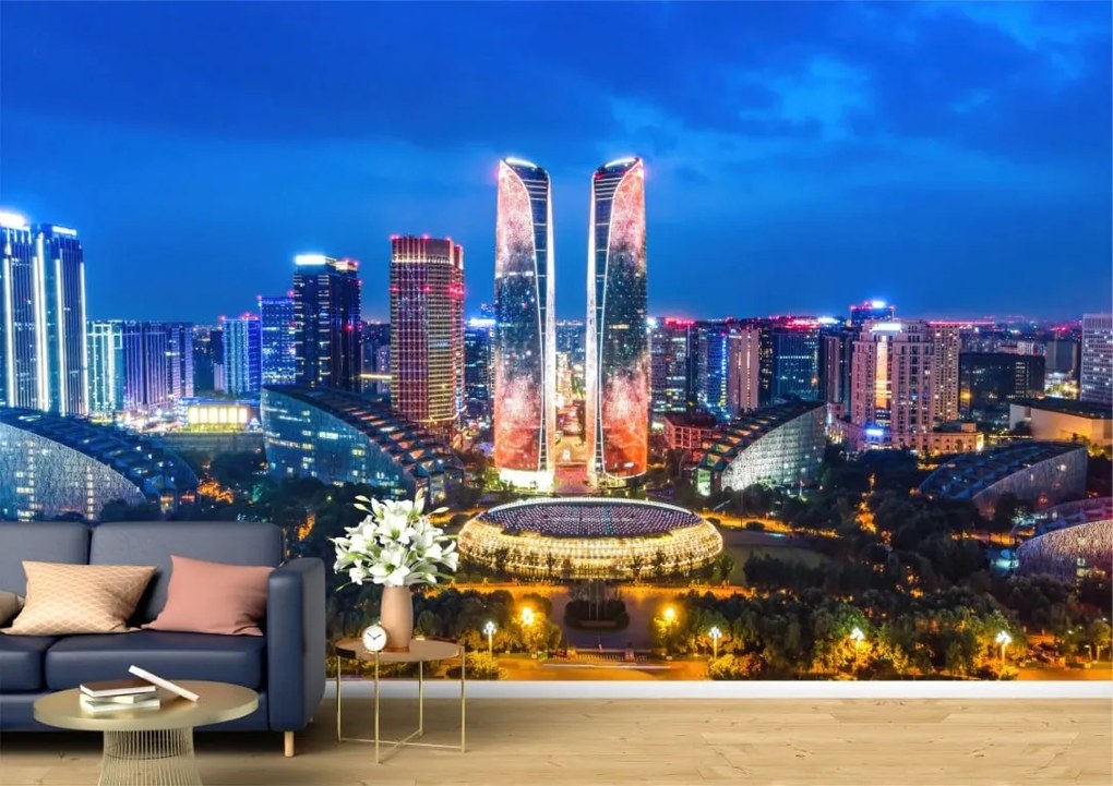 Tapet Premium Canvas - Zgarie norii din Chengdu