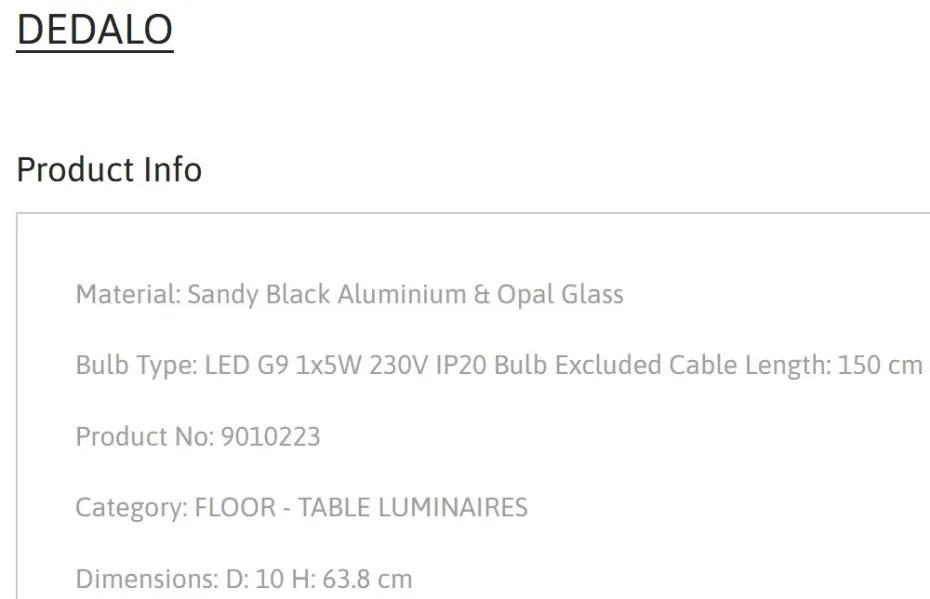 Veioza/Lampa de masa design minimalist DEDALO
