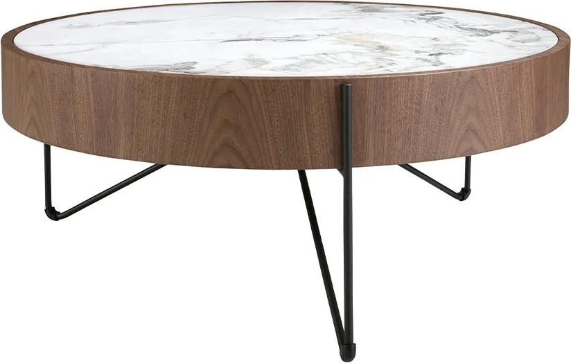 Masuta de cafea deosebita design LUX Walnut-Marble