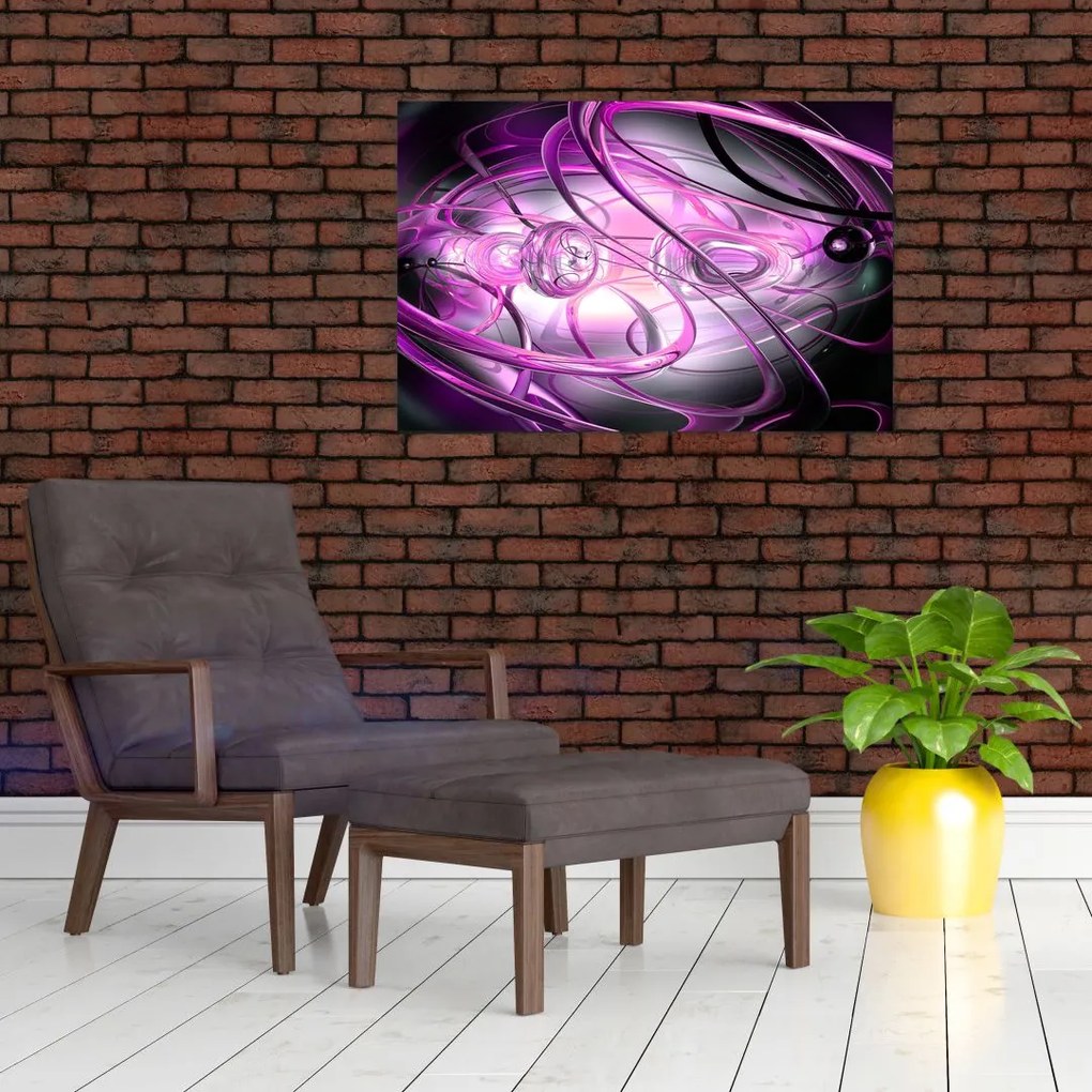 Tabloul cu abstracție frumoasă în violet (90x60 cm)