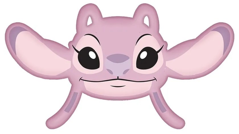 Pernă pentru copii din polar/fleece 41x32 cm Lilo and Stitch "Angel Pink" – Jerry Fabrics