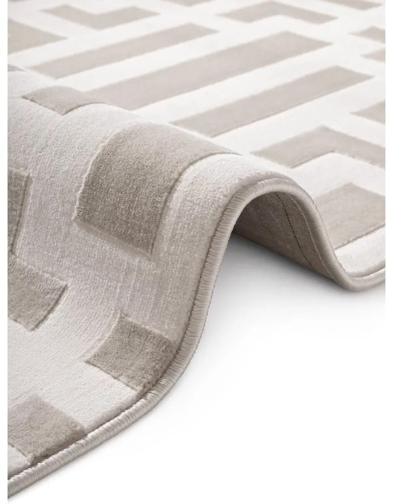 Covor tip traversă gri/crem 80x240 cm Perles Onyx – Elle Decoration