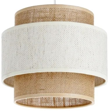 Lustră cu cablu BOHO 1xE27/60W/230V, Ø 20 cm, crem/jută