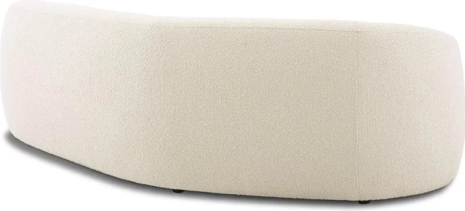 Canapea curbata design LUX Blaine, boucle ivory