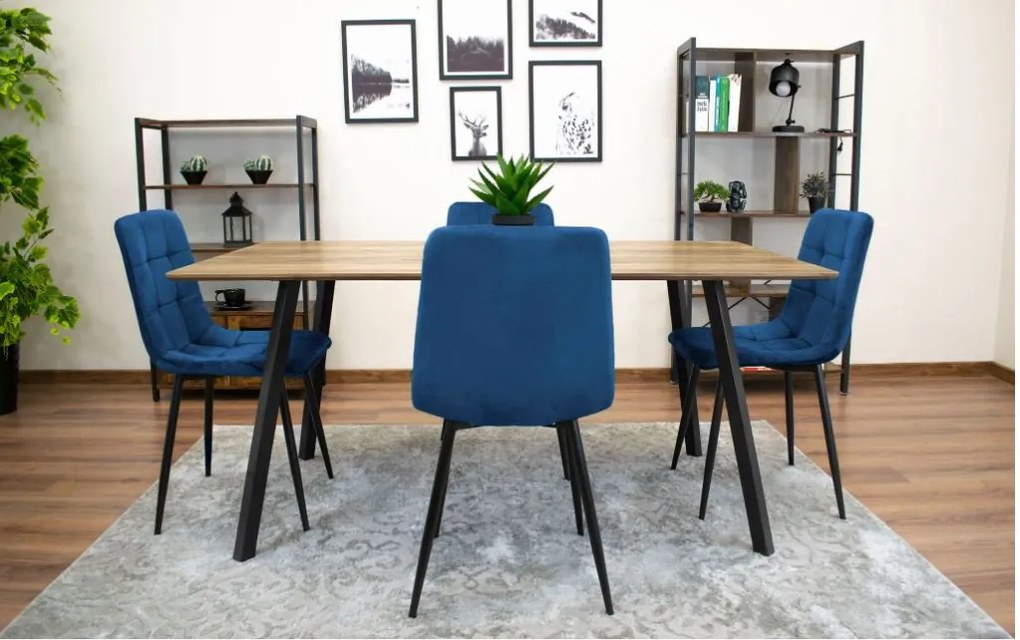 Scaun de sufragerie din catifea Zafir Luxury