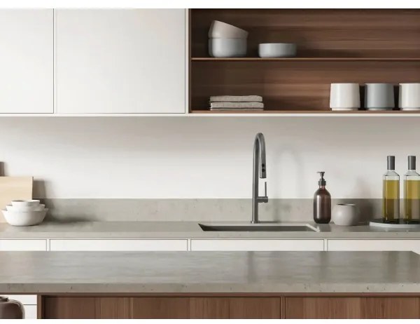 Baterie de chiuvetă cu cap de duș detașabil Deante BQO_D72M OLFATO titan