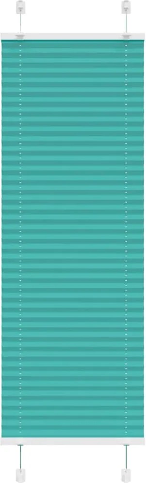 vidaXL Jaluzea plisată verde petrol 40x150 cm Lățime țesătură 39,4 cm