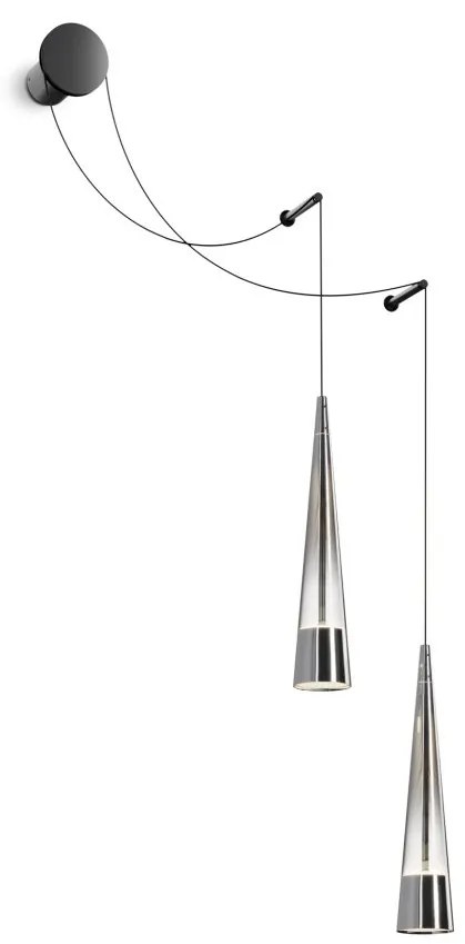 Aplica de perete cu 2 pendule LED design modern Sintesi