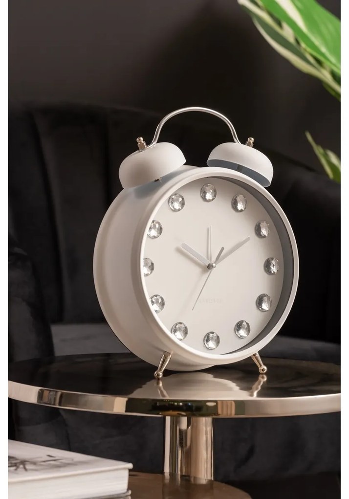 Karlsson 6019WH ceas de masă/alarmă de design alb,dia. 30 cm