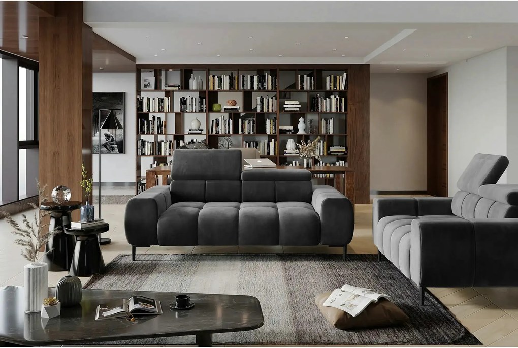 Canapea Plaza 3, personalizabil, cu reglaj electric, 212x105x99/76 cm