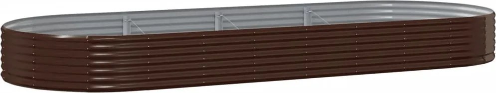 vidaXL Strat înălțat grădină 373x140x36 cm oțel galvanizat