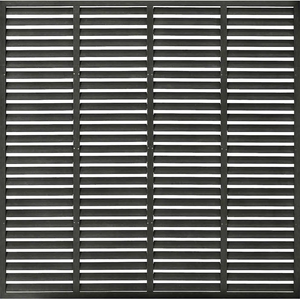 vidaXL Gard tip oblon, gri închis, 180x180 cm, WPC