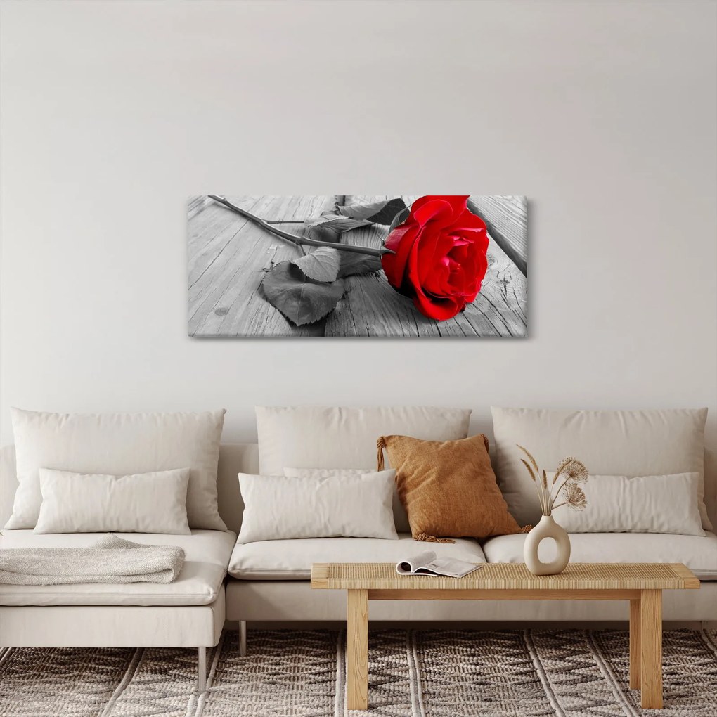 Tablou cu trandafiri roșii (120x50 cm)