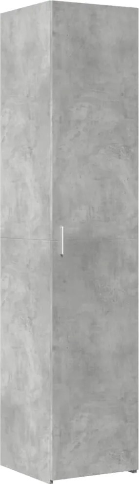 vidaXL Dulap înalt, gri beton, 40x42,5x185 cm, lemn prelucrat