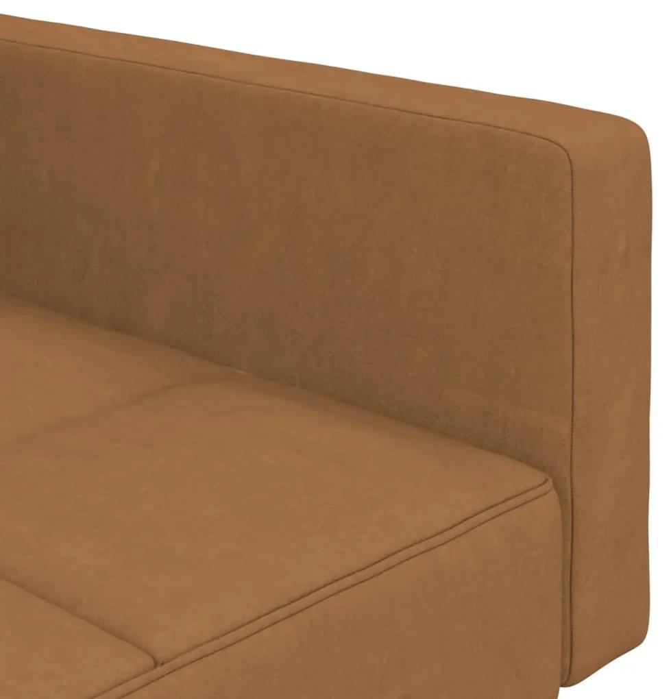 Canapea extensibila cu 2 locuri, gri taupe, microfibra Gri taupe, Fara suport de picioare
