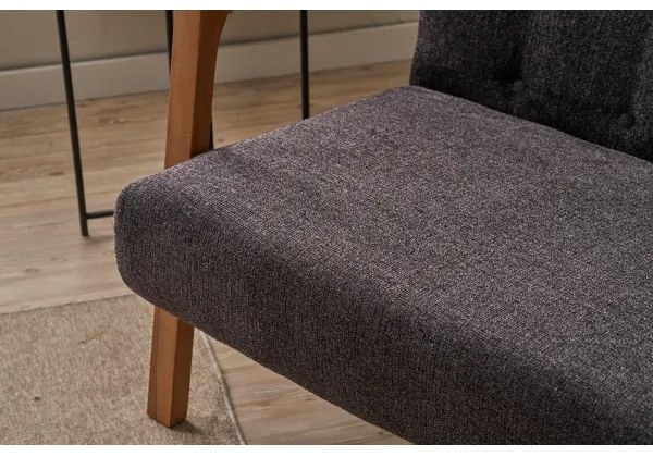 Canapea TUMI, 2 locuri, gri antracit