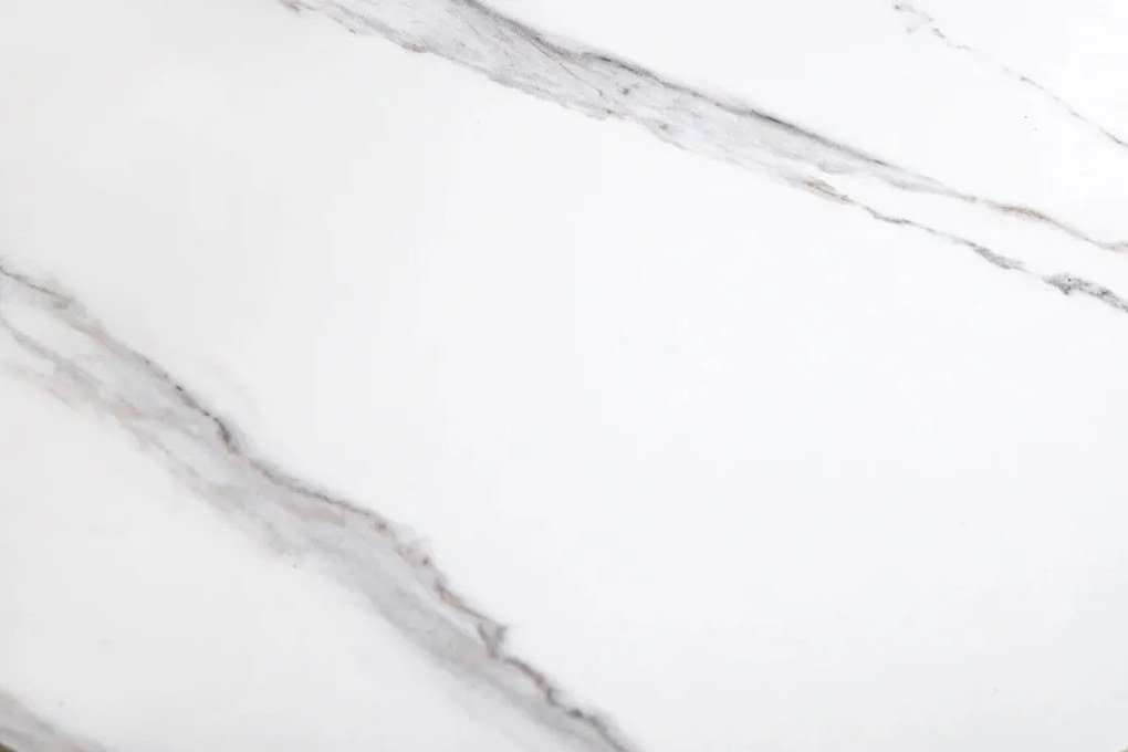 Masuta de cafea moderna cu doua blaturi rotative din ceramica DANCING RINGS 80-135cm