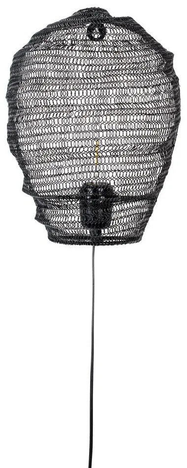 Aplică de perete White Label Lena, negru