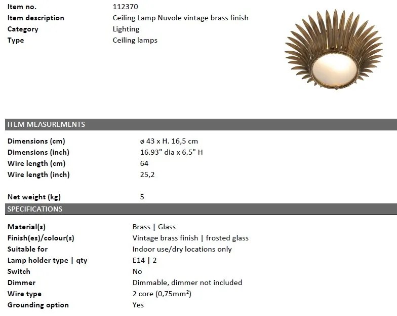Plafoniera design LUX Nuvole 112370 HZ