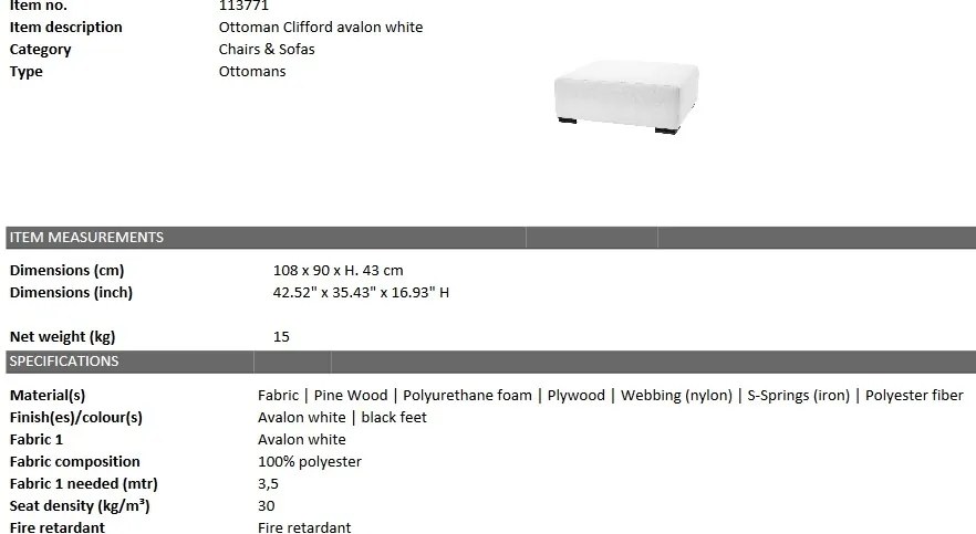 Taburete design elegant LUX Clifford, alb 113771 HZ