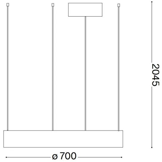 Lustră LED pe cablu Ideal Lux ORACLE LED/35W/230V 3000K d. 70 cm CRI 90 alb