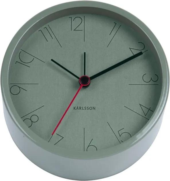 Ceas alarmă Karlsson Numbers, ø 11 cm, verde