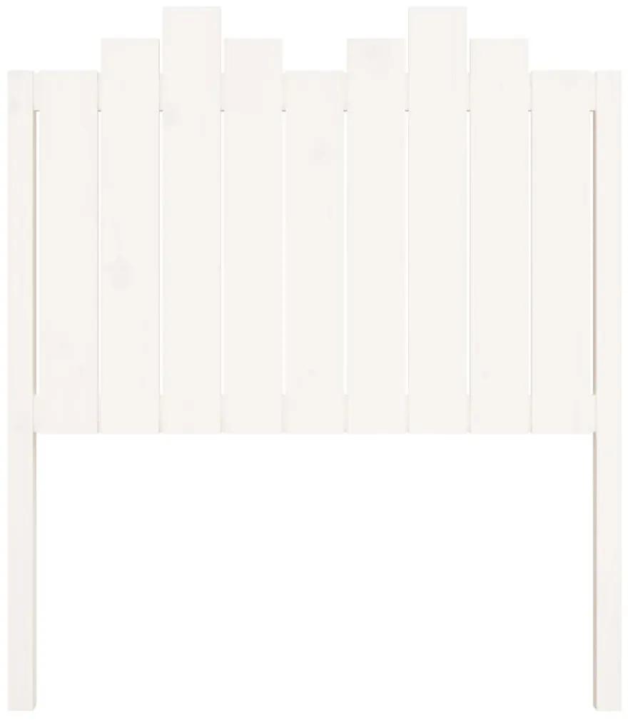 Tablie de pat, alb, 96x4x110 cm, lemn masiv de pin 1, Alb, 96 x 4 x 110 cm