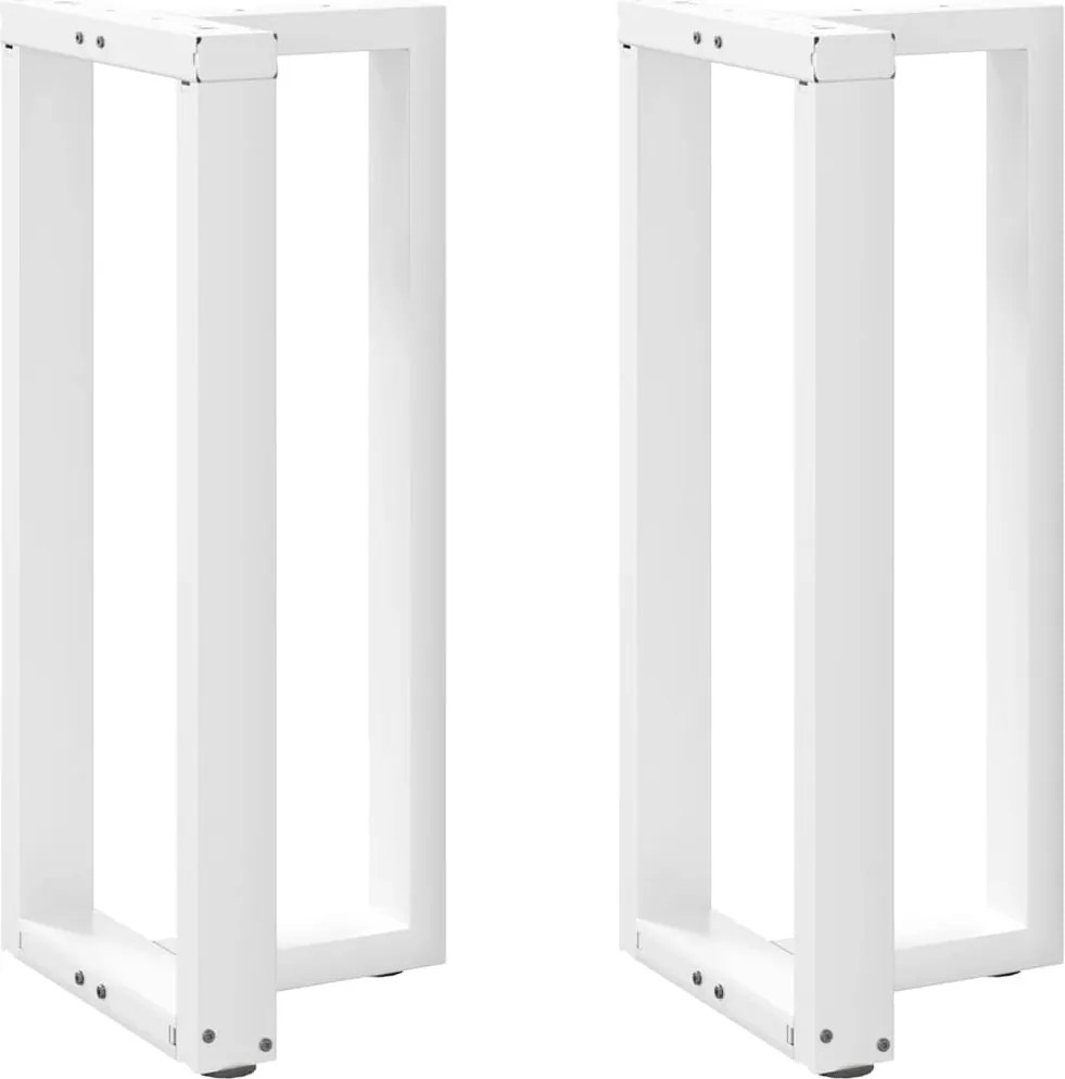 vidaXL Picioare de masă de bar în formă de T, 2 buc., alb, 50x35x(90-91) cm, oțel