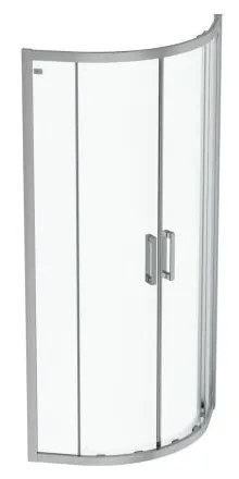 Cabina de dus semirotunda cu usi glisante 80x80 Ideal Standard Connect 2 profil crom