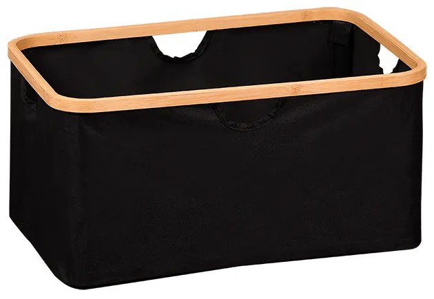 Cos textil cu rama din bambus, 54 x 26 cm