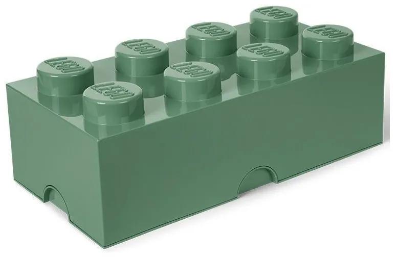 LEGO - Cutie depozitare 2x4, Verde masliniu