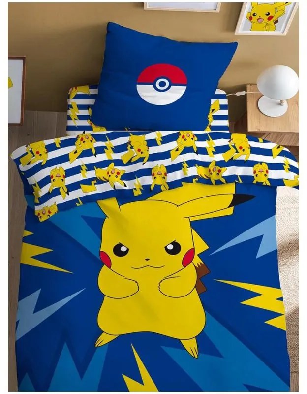 Pokémon Pika-Power husa pentru pat 140×200cm, 70×90 cm