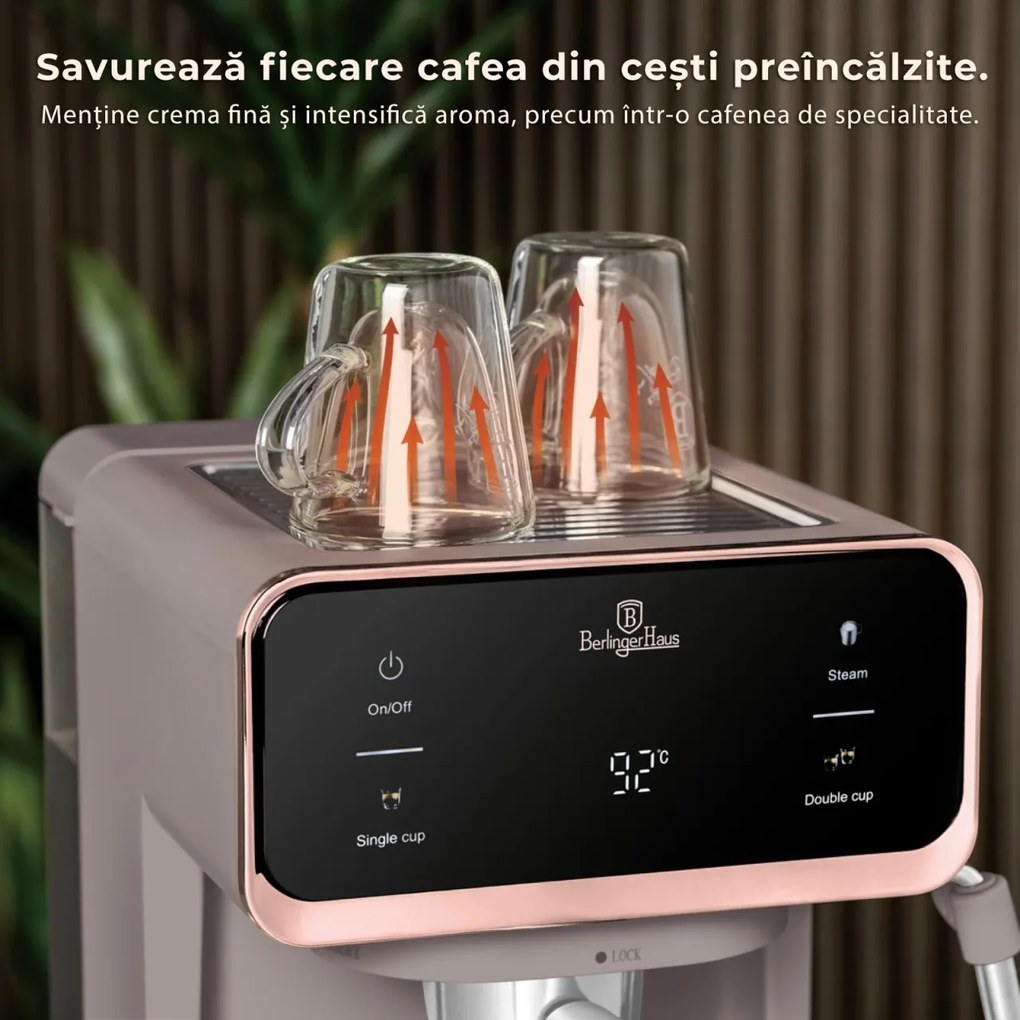 Espressor digital 3 in 1 Taupe Berlinger Haus BH/9846