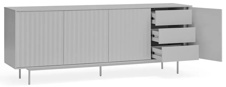 Comodă gri joasă 211x80 cm Sierra – Teulat