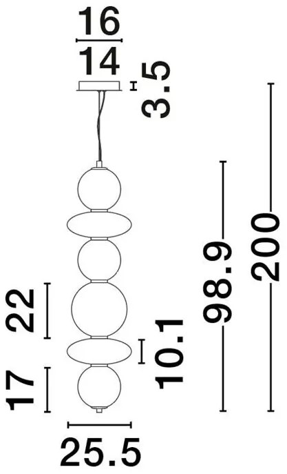 Pendul, Lustra LED design modern Navi
