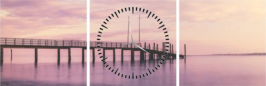 Tablou - Port (cu ceas) (90x30 cm)