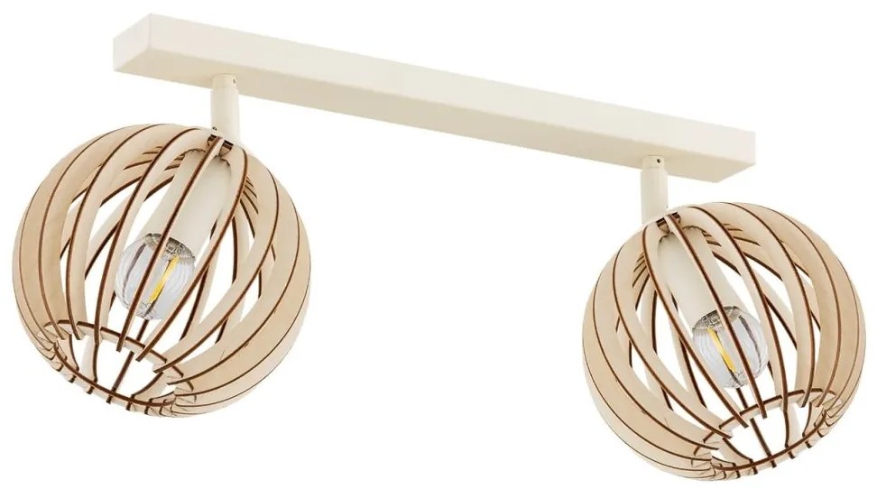 Lustra cu 2 spoturi design modern Parula maro deschis, bej