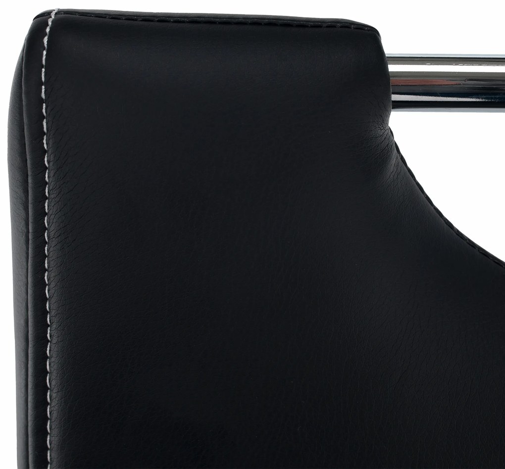 Scaun de sufragerie Abalia New (negru + Crom). 808094