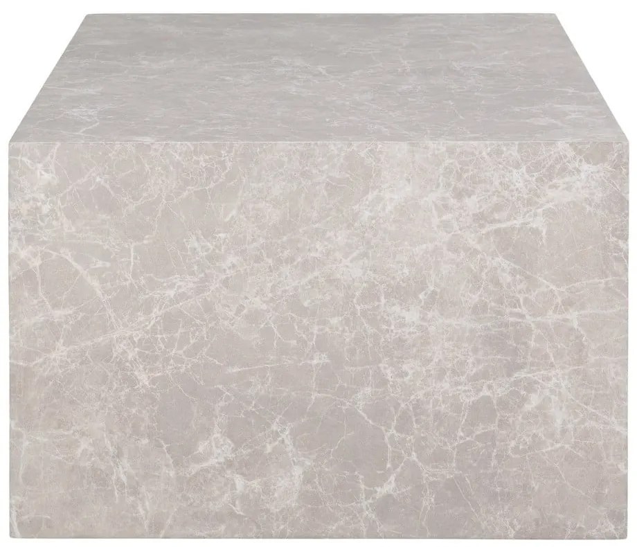 Măsuță de cafea bej cu aspect de marmură 60x80 cm Prague – House Nordic