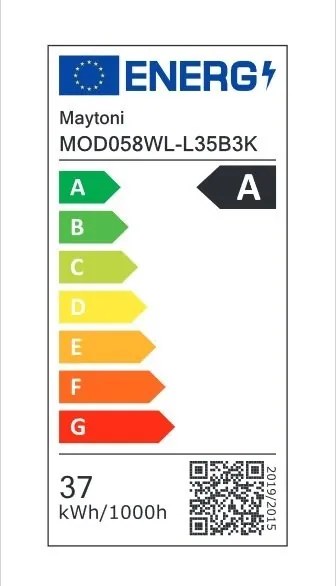 Aplica LED de perete design modern Rim negru 60cm