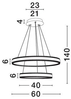 Lustra suspendata LED design circular Alaro 60cm NVL-9019728