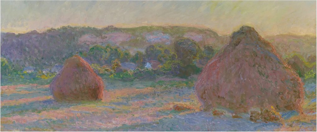 Tablou - Claude Monet, Stacks of Wheat (End of Summer) , reproducere (120x50 cm)