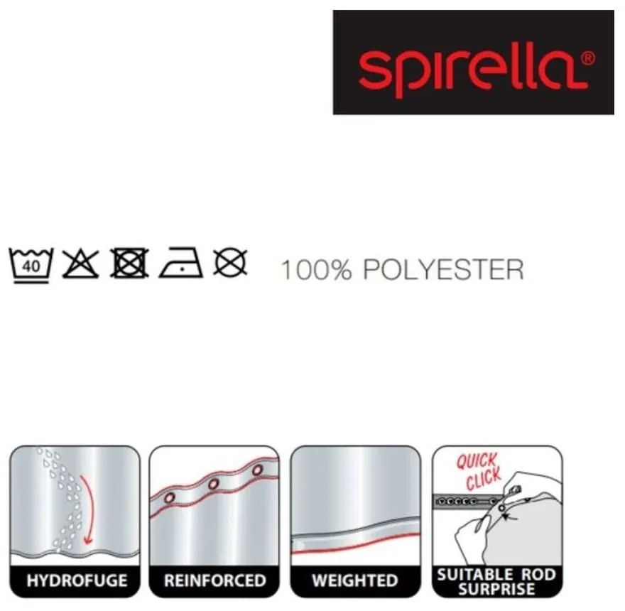 Perdea de duș 180x200 cm Ricco – Spirella