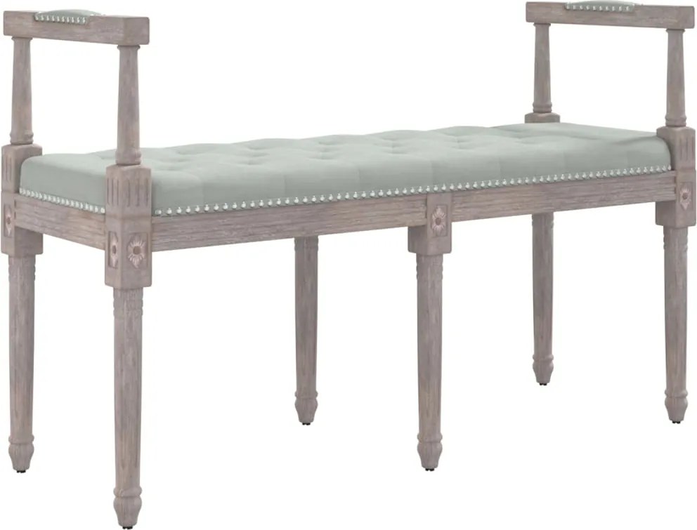 vidaXL Bancă, gri deschis, 110x40x70 cm, catifea