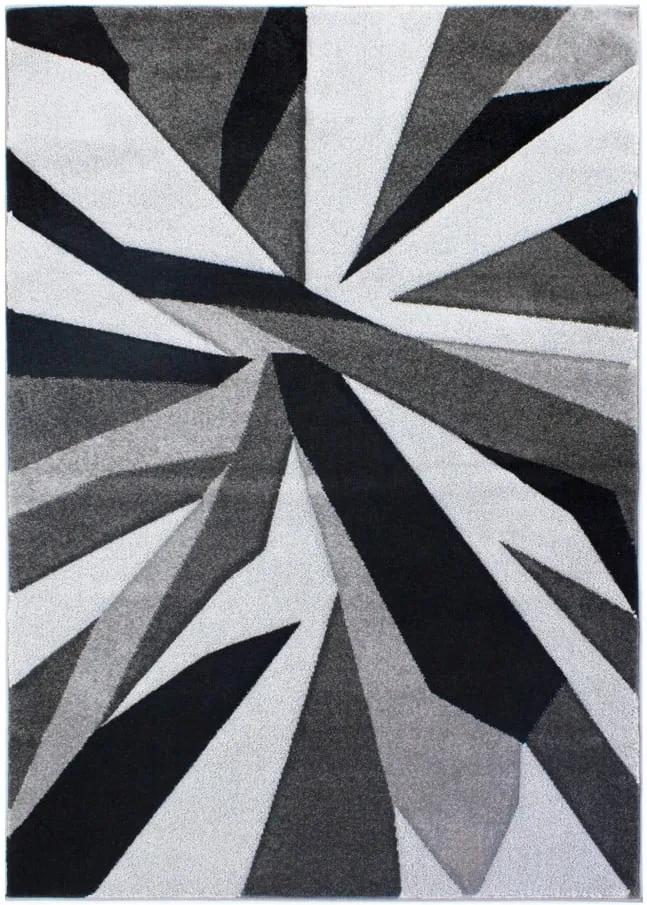 Covor Flair Rugs Shatter Black Grey, 160 x 230 cm, negru - gri