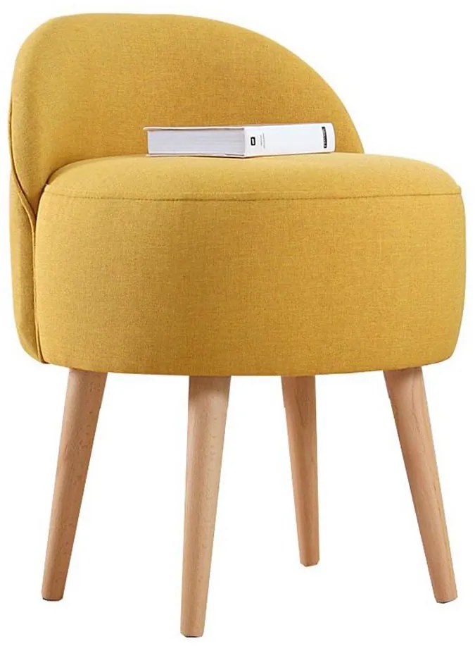 Taburet NIKI, Ø 46 cm, galben
